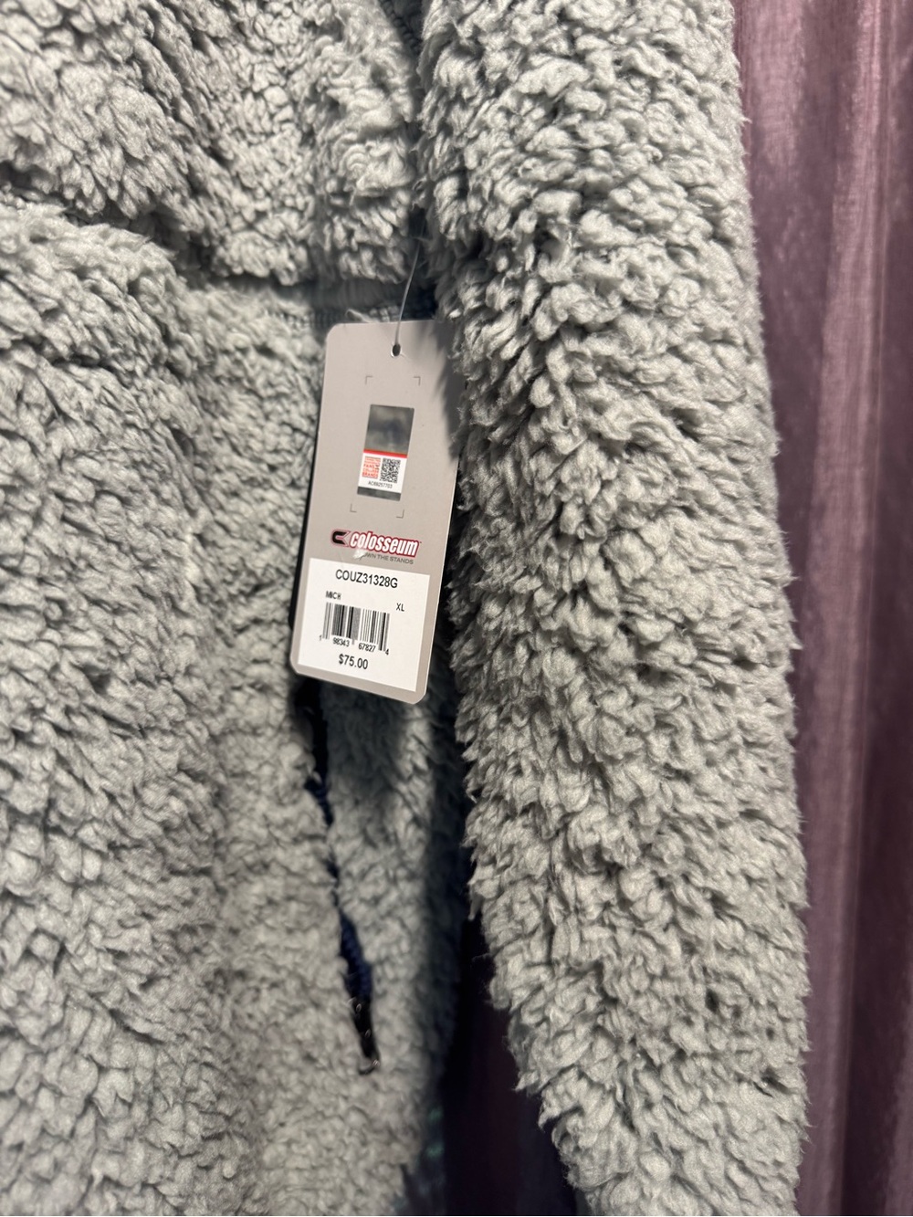 Colosseum University of Michigan Light Gray Sherpa Fleece - Picture 4 of 6